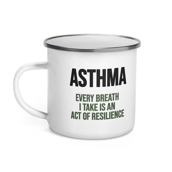 ILLTOCHILL Asthma awareness and support gift Enamel Mug – Default Left