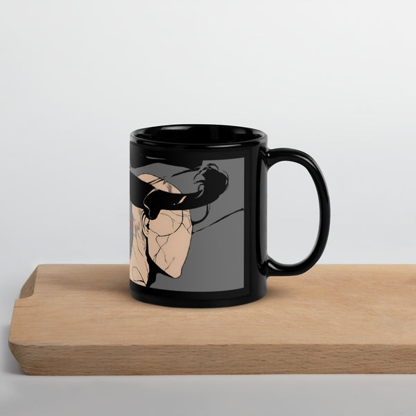 ILLTOCHILL CPTSD awareness Complex Post-Traumatic Stress disorder gift Black Glossy Mug – Lifestyle 3 Handle on Right