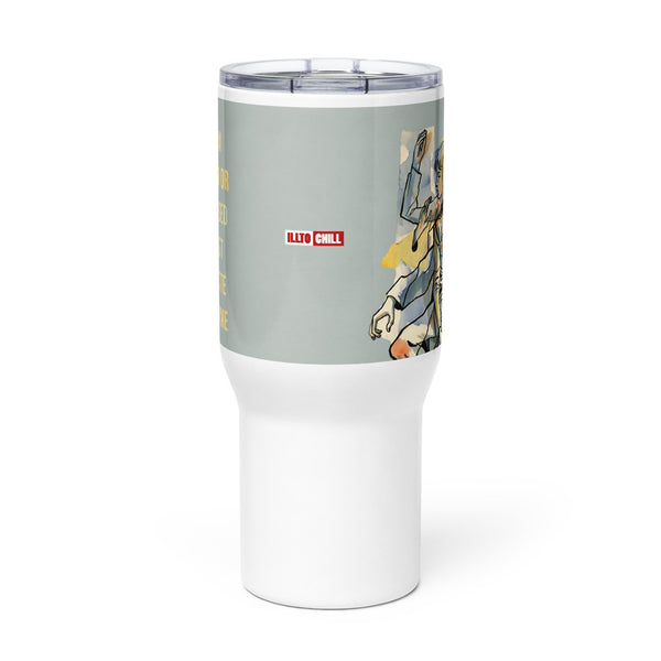 ILLTOCHILL Tourette syndrome awareness TS gift Travel mug with a handle – Flat Front