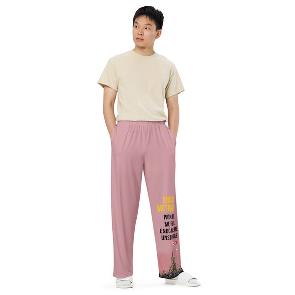 ILLTOCHILL Endometriosis Awareness Pants – Men's Front (White)