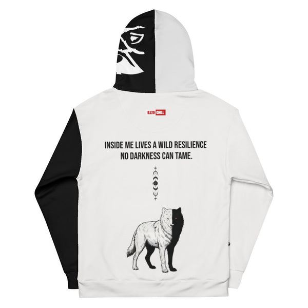 ILLTOCHILL Bipolar disorder gift Unisex cotton hoodie – Flat Back (White)