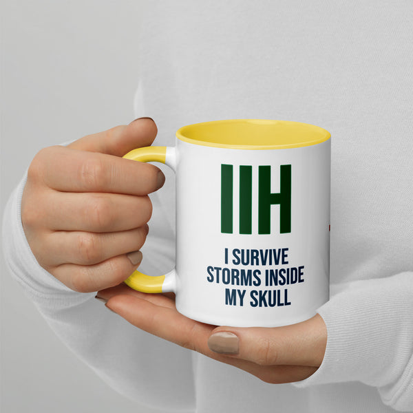 ILLTOCHILL IIH awareness Idiopathic Intracranial Hypertension support gift Mug with Color Inside – Lifestyle 4 Left