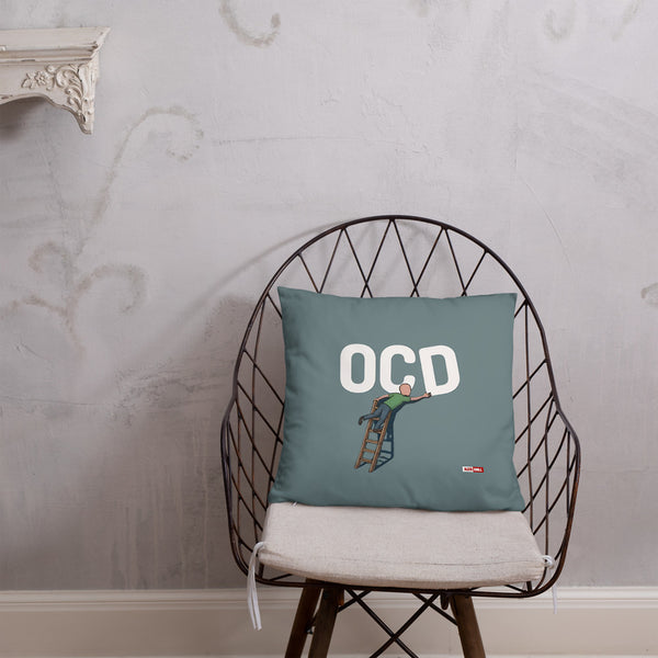ILLTOCHILL OCD Awareness Pillow – Lifestyle Front Lifestyle 1 (Black)