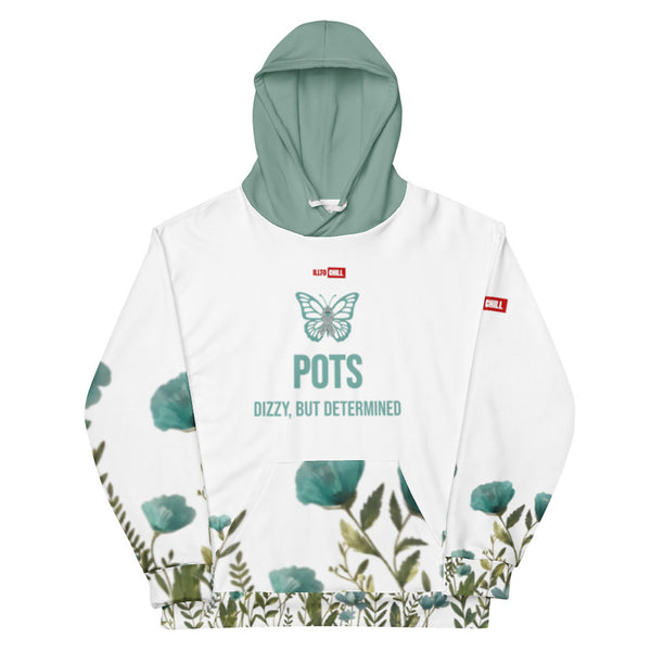 ILLTOCHILL POTS awareness gift Unisex cotton hoodie – Flat Front (White)