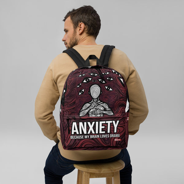 ILLTOCHILL Anxiety Awareness Backpack – Men's Front (Black) #2