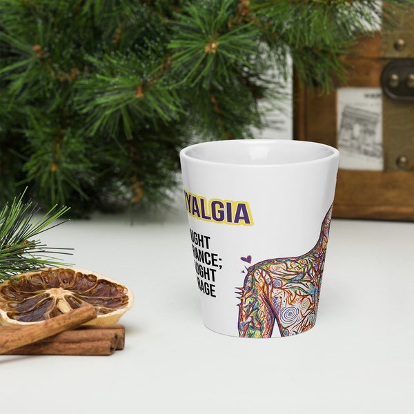 ILLTOCHILL Fibromyalgia awareness fibro gift Latte mug – Lifestyle 3 Front