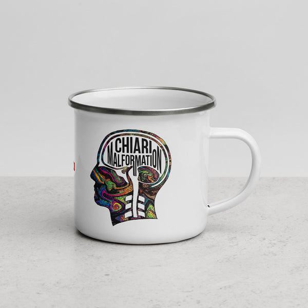 ILLTOCHILL CM Chiari Malformation awareness gift Enamel Mug – Lifestyle 3 Right