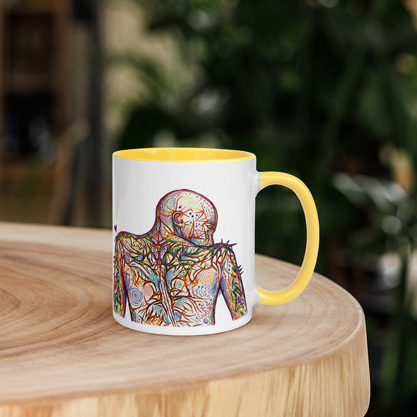 ILLTOCHILL Fibromyalgia awareness fibro gift Mug with Color Inside – Lifestyle 5 Right