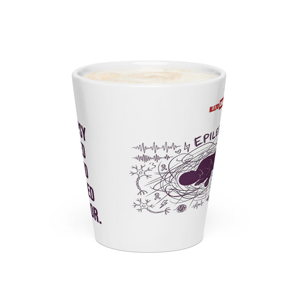ILLTOCHILL Epilepsy awareness and support gift Latte mug – Flat 2 Front