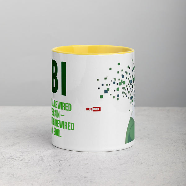 ILLTOCHILL TBI Traumatic brain injury support gift Mug with Color Inside – Lifestyle 2 Front