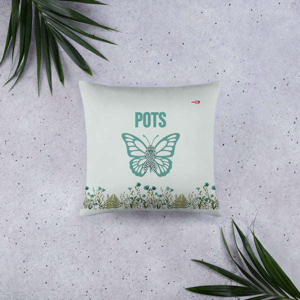 ILLTOCHILL POTS Awareness Pillow – Flat Lifestyle Front (Black)