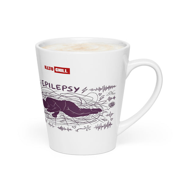 ILLTOCHILL Epilepsy awareness and support gift Latte mug – Flat 2 Right