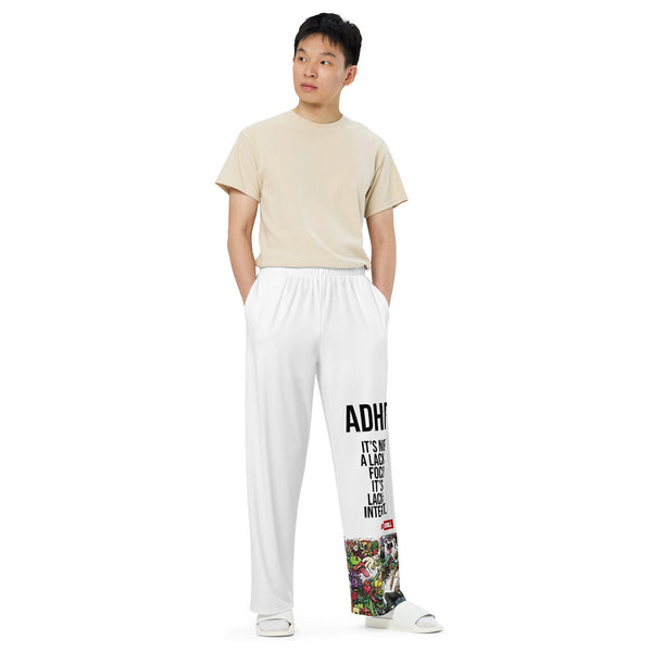 ILLTOCHILL ADHD Awareness Pants – Men's Front (White)