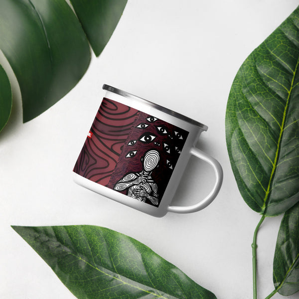 ILLTOCHILL Anxiety awareness gift Enamel Mug – Lifestyle Right