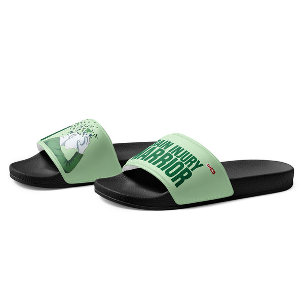 ILLTOCHILL TBI Support Men's Slides – Flat Left Front (Tbi Support Men's Slides)