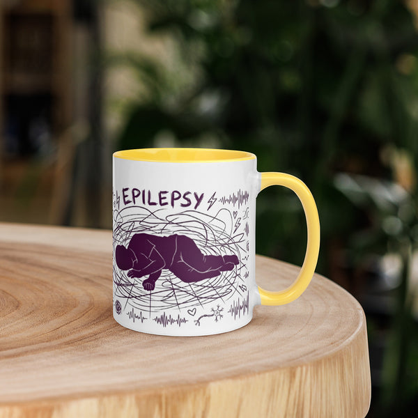 ILLTOCHILL Epilepsy awareness and support gift Mug with Color Inside – Lifestyle 5 Right