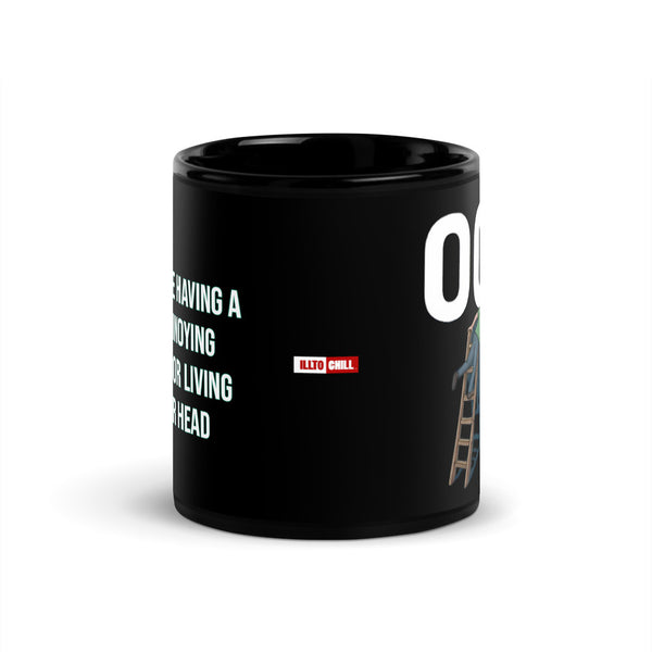 ILLTOCHILL OCD awareness Obsessive-Compulsive Disorder gift Black Glossy Mug – Flat Front