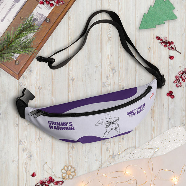 ILLTOCHILL Crohn's disease awareness and support gift Fanny Pack – Holiday season Front (Black)