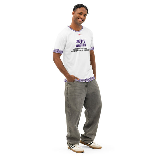 ILLTOCHILL Crohn's Disease Awareness T-Shirt – Men's Right Front (White)