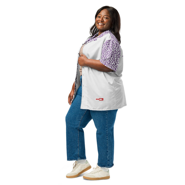 ILLTOCHILL Chronic Migraine awareness and support Unisex button shirt – Women's 3 Left (Black)