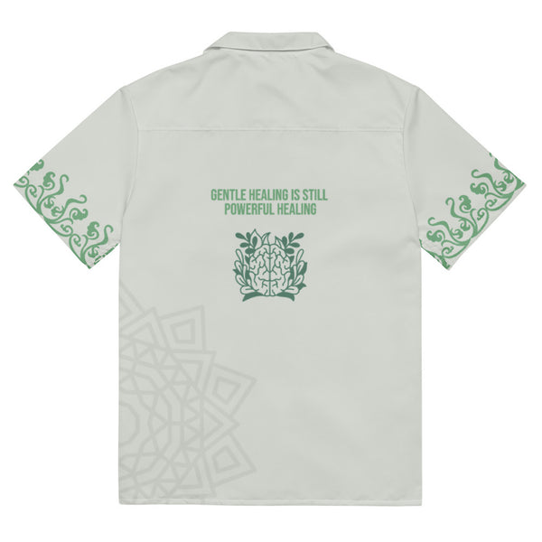 ILLTOCHILL TBI Traumatic brain injury support Unisex button shirt – Flat Back (White)