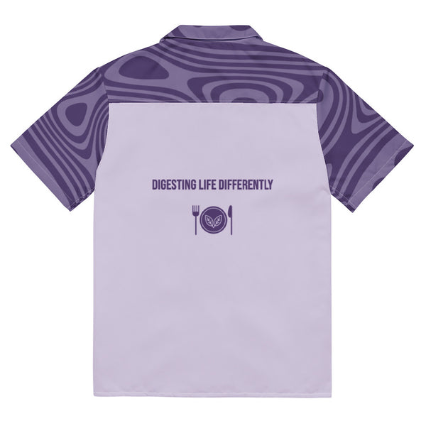 ILLTOCHILL Crohn's disease awareness and support Unisex button shirt – Flat Back (White)