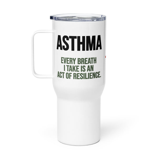 ILLTOCHILL Asthma awareness and support gift travel mug with a handle – Flat Right