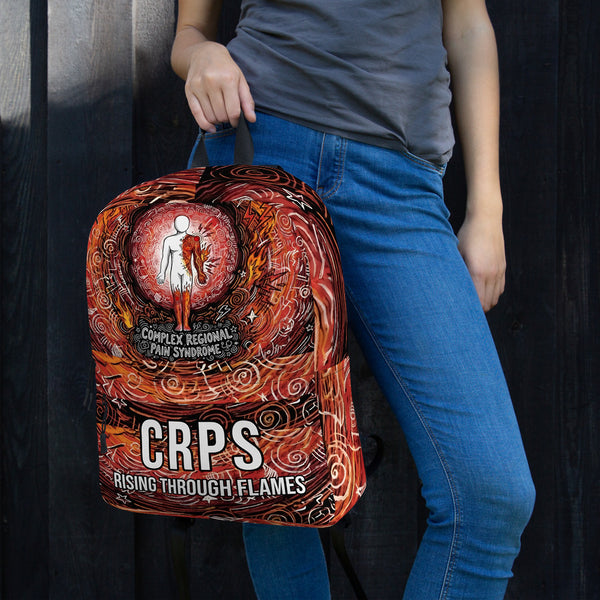 ILLTOCHILL CRPS Awareness Backpack – Women's Lifestyle Left (Black)