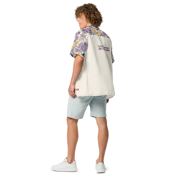 ILLTOCHILL lupus disorder Unisex button shirt – Men's Back (Black)