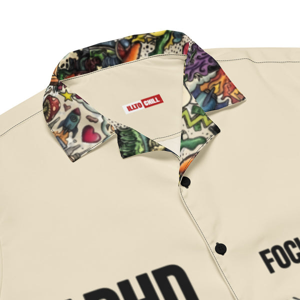 ILLTOCHILL Adhd Attention deficit awareness Unisex button shirt – Product details Product details (Black)