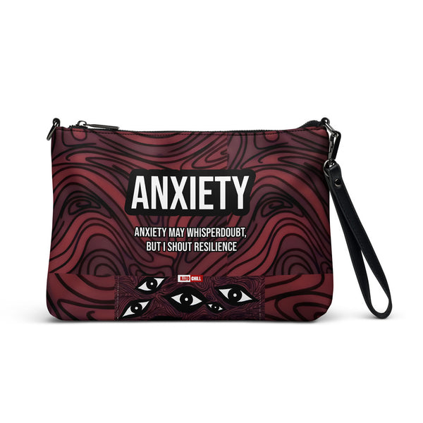 ILLTOCHILL Anxiety Awareness Crossbody Bag – Flat Front (Anxiety Awareness Crossbody Bag)