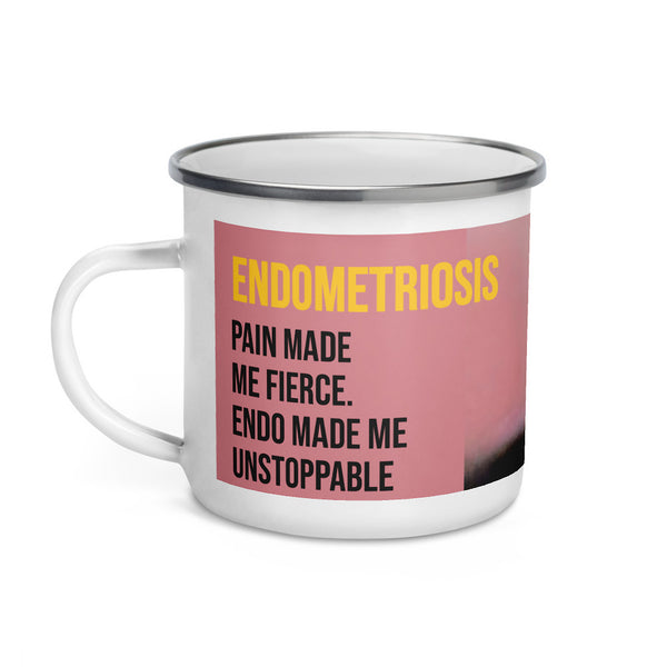 ILLTOCHILL Endometriosis awareness Endo warrior gift Enamel Mug – Default Left