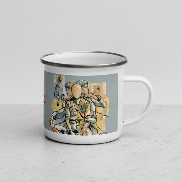 ILLTOCHILL Tourette syndrome awareness TS gift Enamel Mug – Lifestyle 3 Right