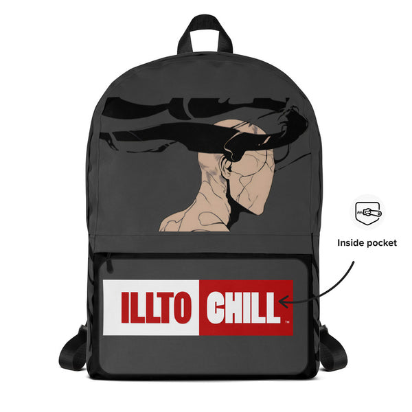 ILLTOCHILL C-PTSD Support Backpack – Default Front 2 (Black)