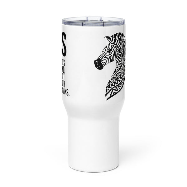 ILLTOCHILL EDS ehler danlos syndrome awareness gift Travel mug with a handle – Flat Front