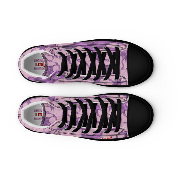 ILLTOCHILL MCAS Awareness Women's High Top Shoes – Flat Front 2 (Mcas Awareness Women's High Top Shoes)