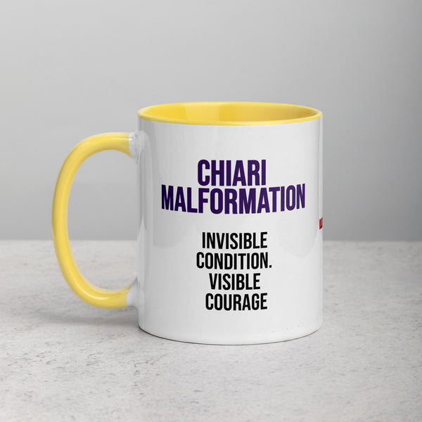 ILLTOCHILL CM Chiari Malformation awareness gift Mug with Color Inside – Lifestyle 2 Left