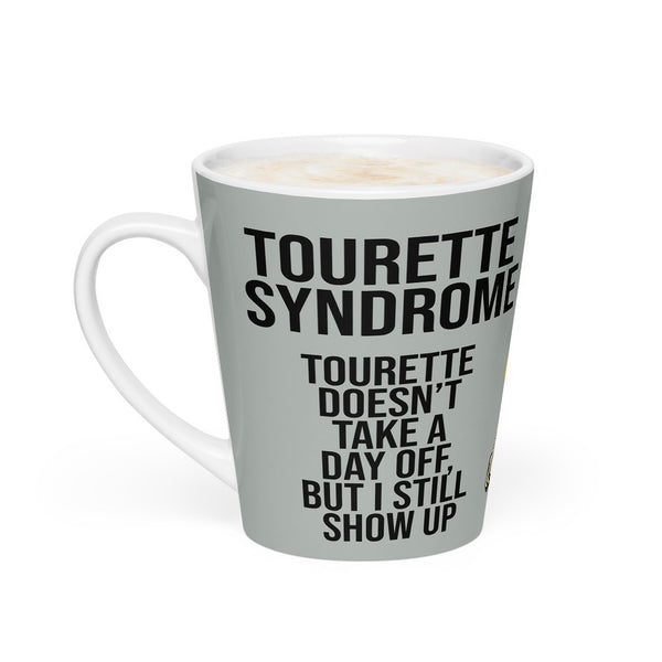 ILLTOCHILL Tourette syndrome awareness TS gift Latte mug – Flat 2 Left