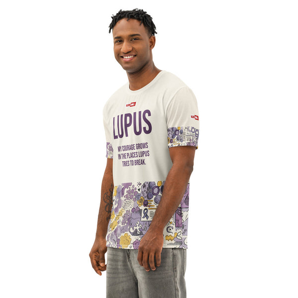 ILLTOCHILL Lupus Awareness T-Shirt – Men's Left Front (White)