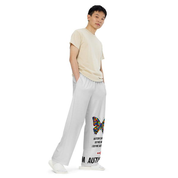ILLTOCHILL Autism Awareness Pants – Men's Right Front (White)