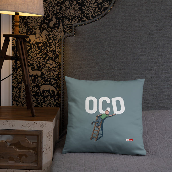 ILLTOCHILL OCD Awareness Pillow – Lifestyle Front Lifestyle 2 (Black)