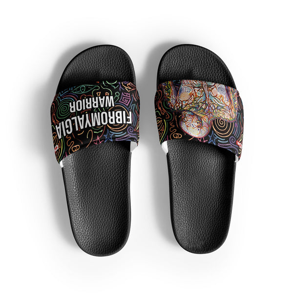 ILLTOCHILL Fibromyalgia Support Men's Slides – Flat Front (Fibromyalgia Support Men's Slides)