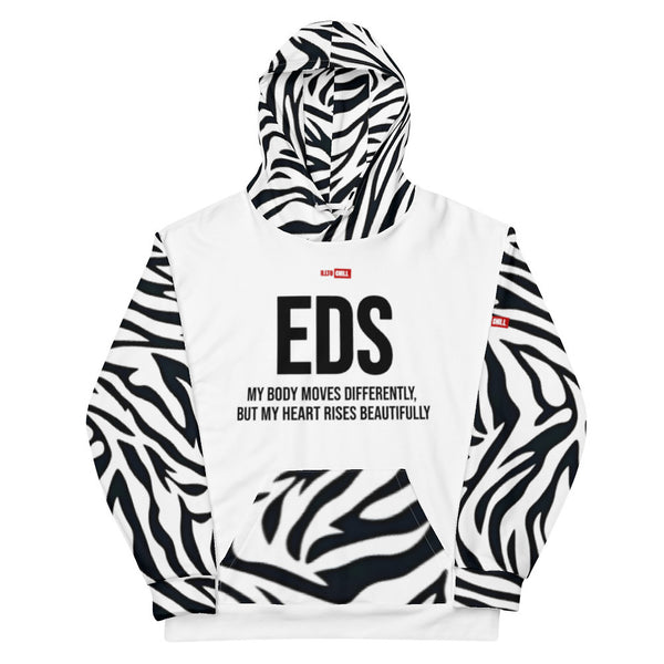 ILLTOCHILL EDS ehler danlos syndrome awareness gift Unisex cotton hoodie – Flat Front (White)
