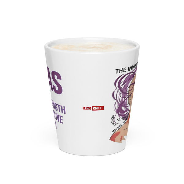 ILLTOCHILL MCAS awareness Mast cell activation syndrome gift Latte mug – Flat 2 Front