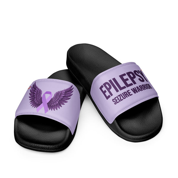 ILLTOCHILL Epilepsy Support Men's Slides – Flat 3 Front (Epilepsy Support Men's Slides)