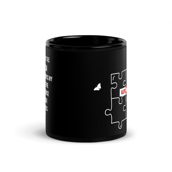 ILLTOCHILL Autism awareness neurodiversity gift Black Glossy Mug – Flat Front