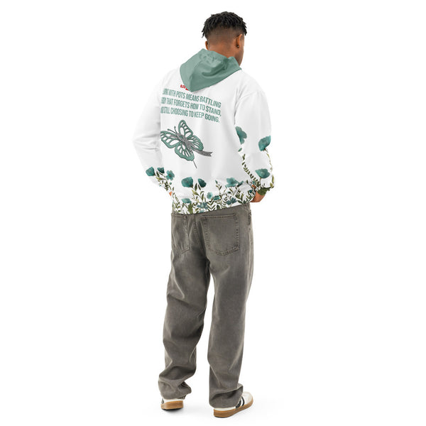 ILLTOCHILL POTS awareness gift Unisex cotton hoodie – Men's Back (White)