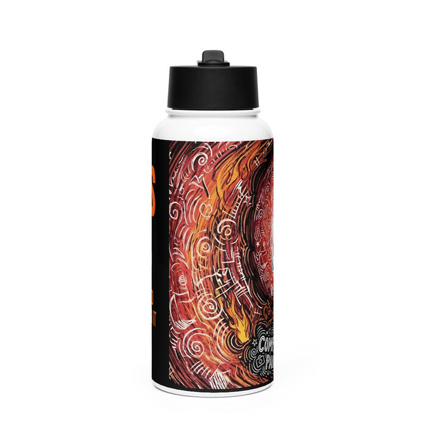 ILLTOCHILL CRPS Awareness gift Stainless steel water bottle with a straw lid – Flat Front