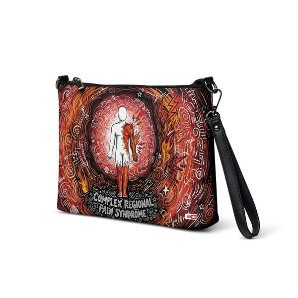 ILLTOCHILL CRPS Awareness Crossbody Bag – Flat Left Front (Crps Awareness Crossbody Bag)