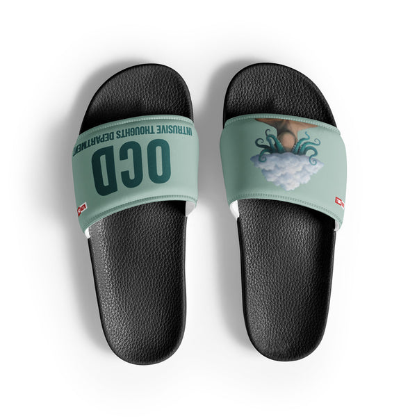 ILLTOCHILL OCD Awareness Men's Slides – Flat Front (Ocd Awareness Men's Slides)
